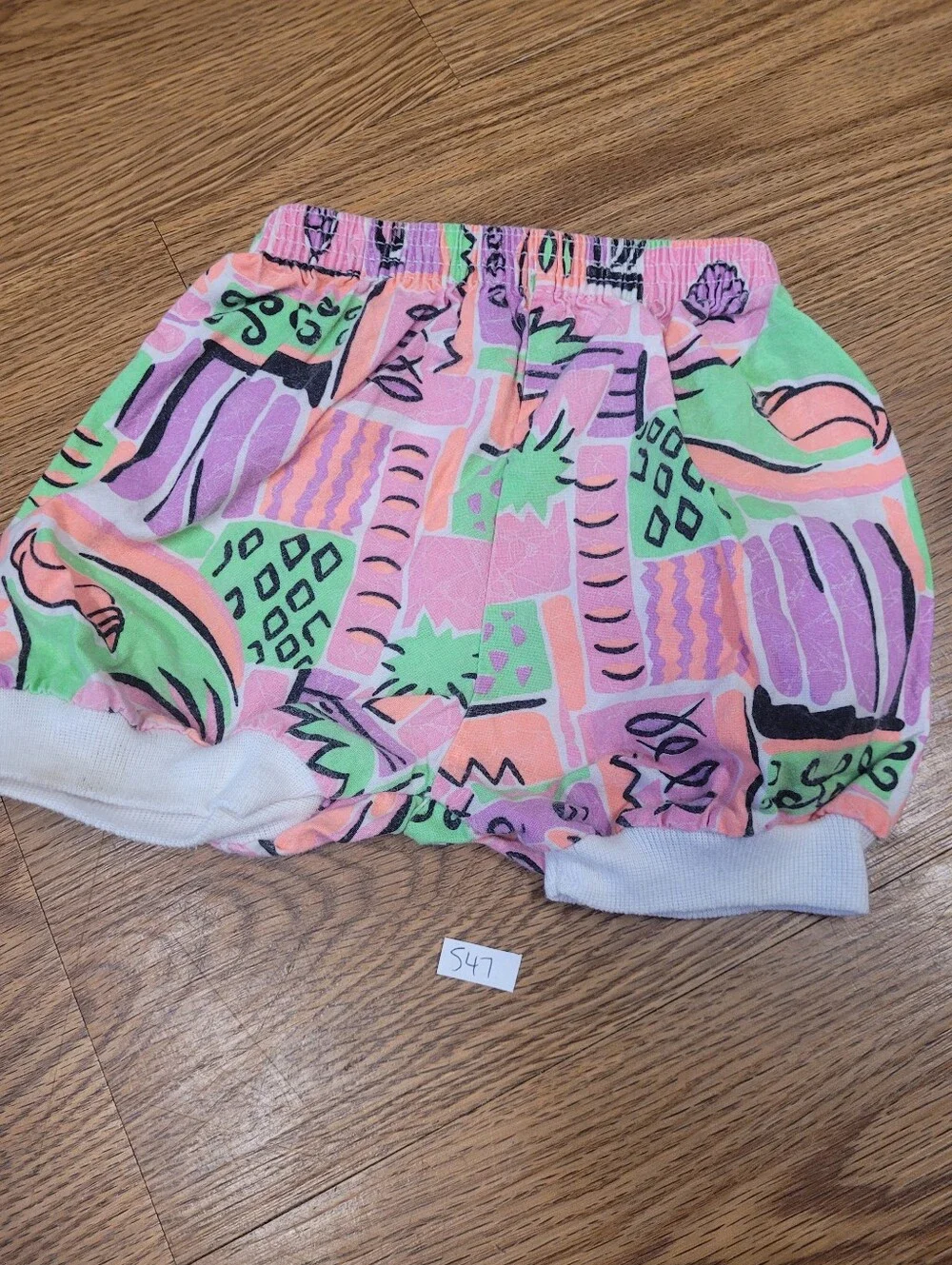 Vintage Toddler Shorts 24 Months Haiti Pink Peach Green